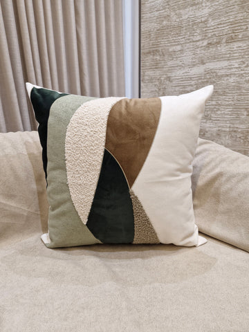 Almofada Decorativa com Detalhes Bordados Verde 55cmX55cm