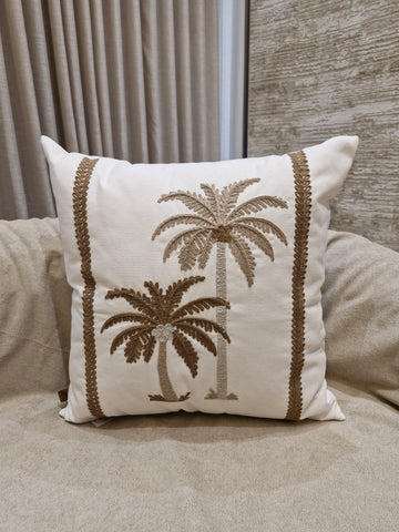 Almofada Decorativa Bordada Coqueiro00 55cmX55cm