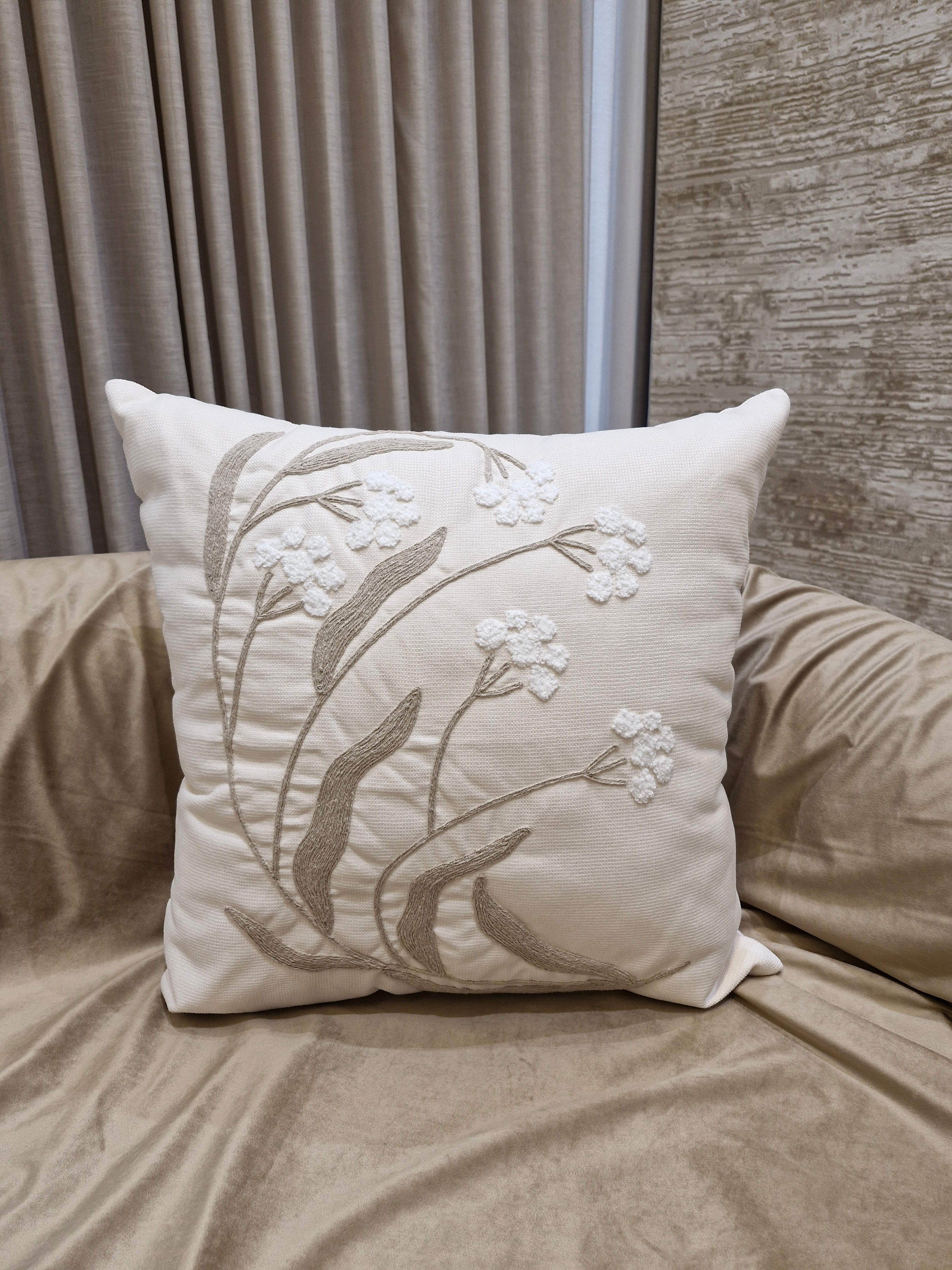 Almofada Decorativa Especial Cheille Branco 55cmX55cm