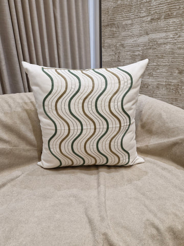 Almofada Decorativa Bordada Verde Claro 55cmX55cm