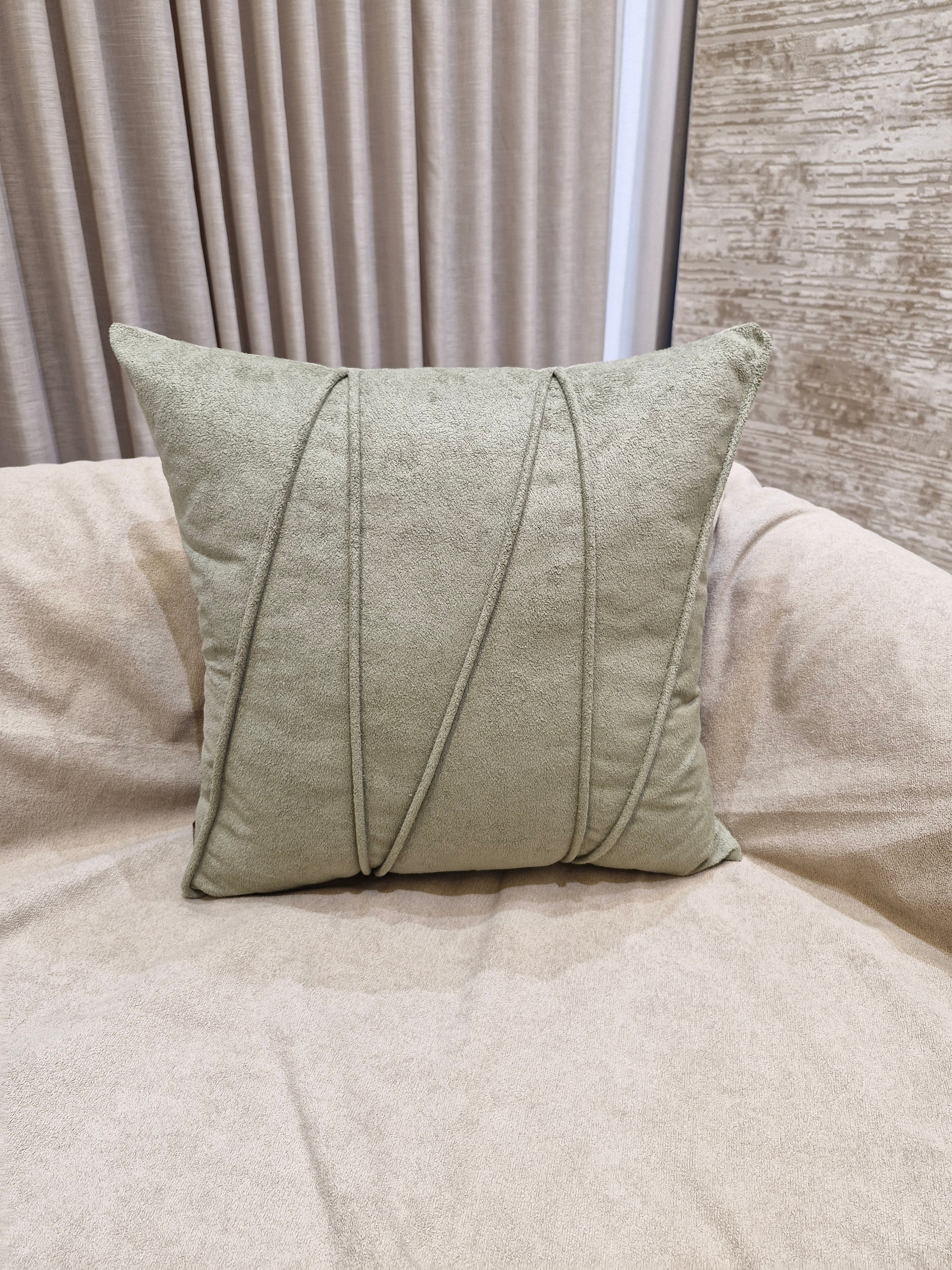 Almofada Decorativa Boucler Verde Claro 55cmX55cm