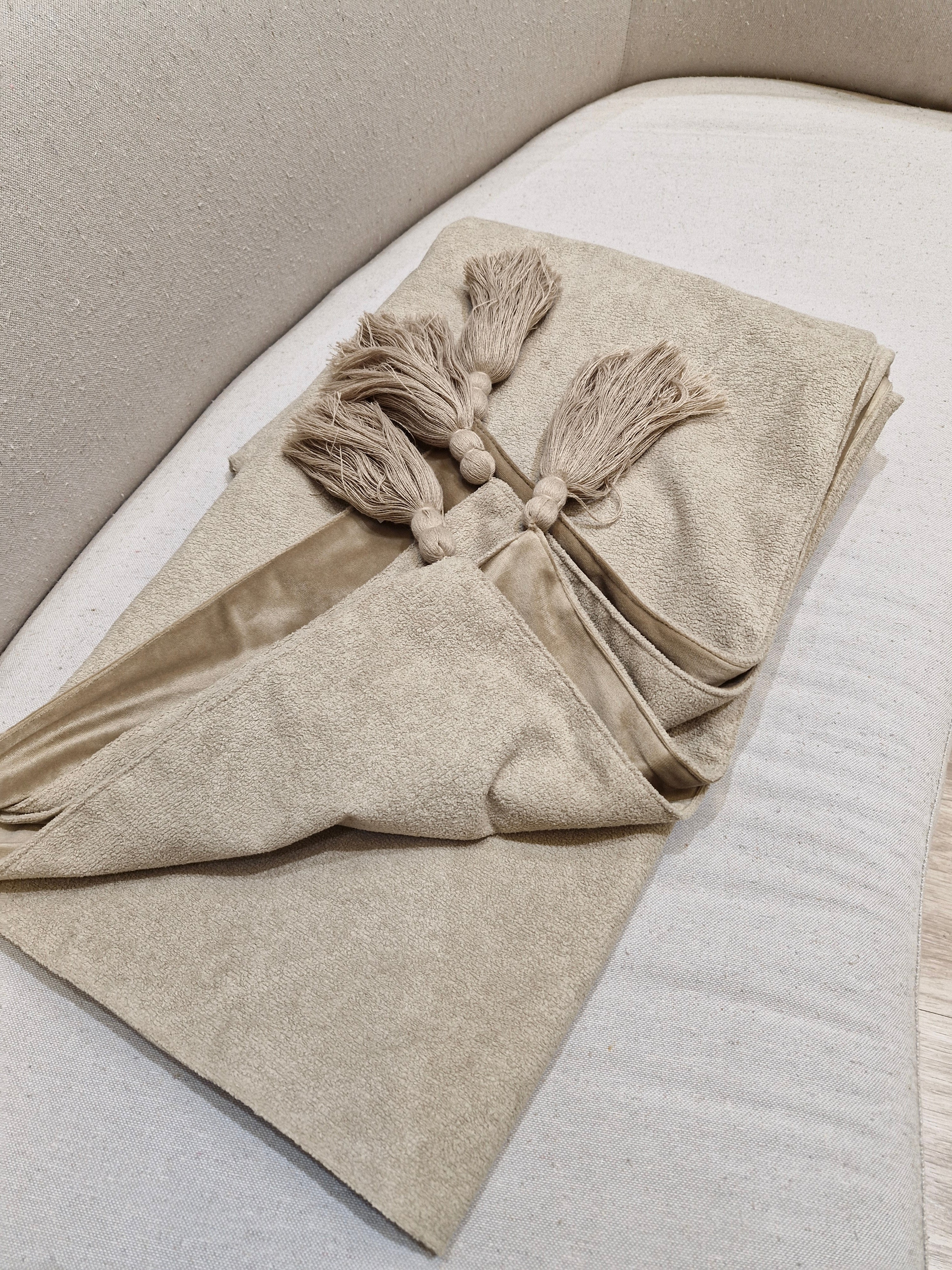 Manta Para Sofá Especial Boucle Bege | 135x170 Acessório Decoração