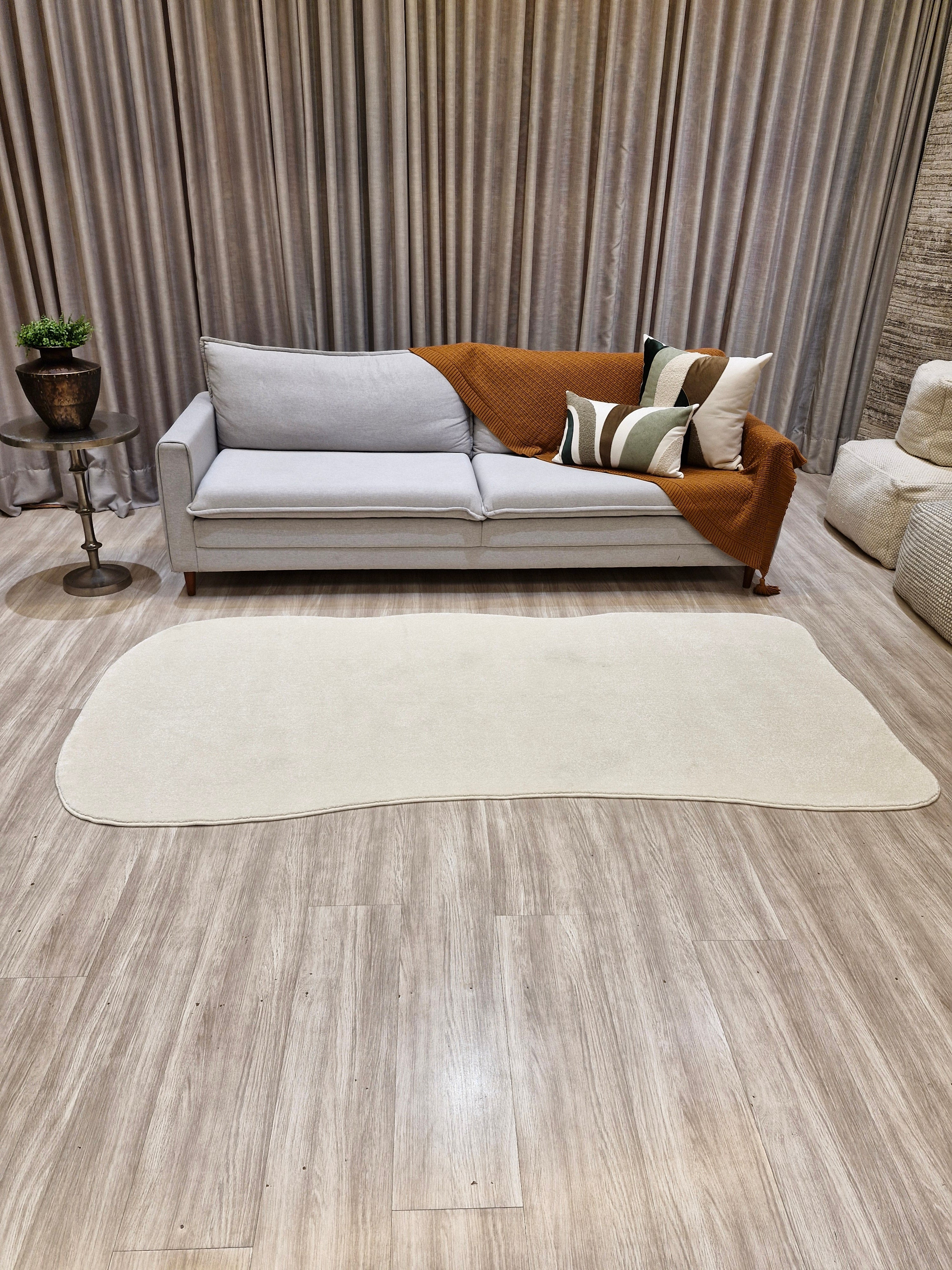 Tapete Orgânico Off White Impermeável 252x120 | Peça Única e No Estado (PU01)
