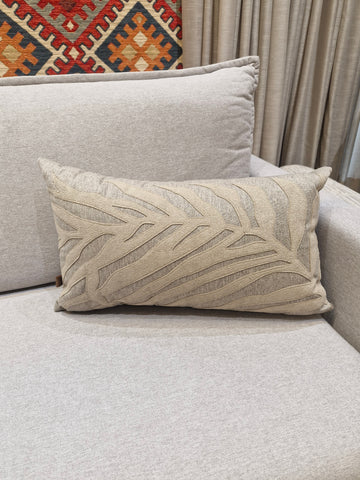 Almofada Pequena Linho Bege Decorativa Lola04 35cmX58cm