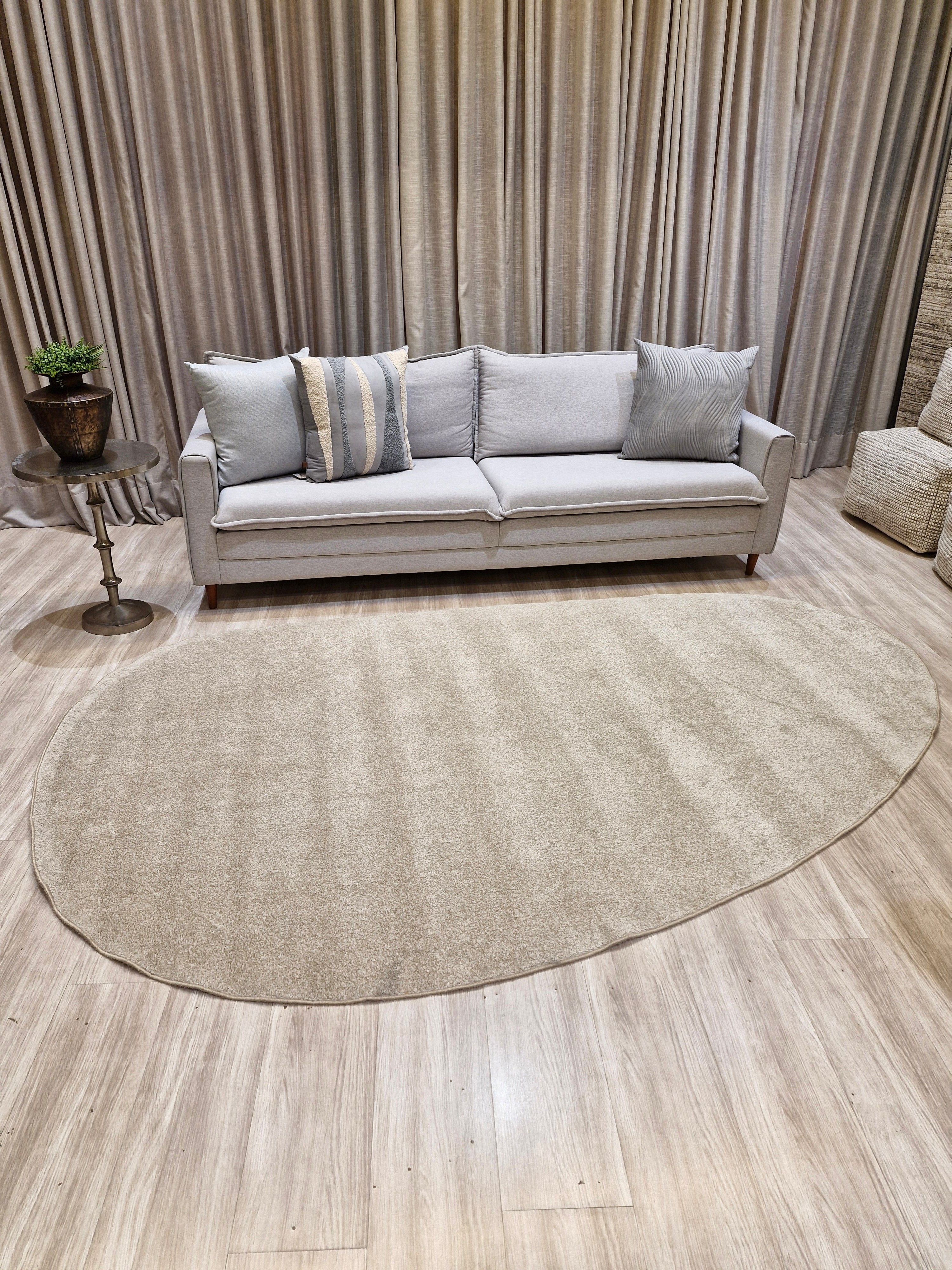 Tapete Orgânico Bege Forma1 180X295 | Peça Única (PU43)