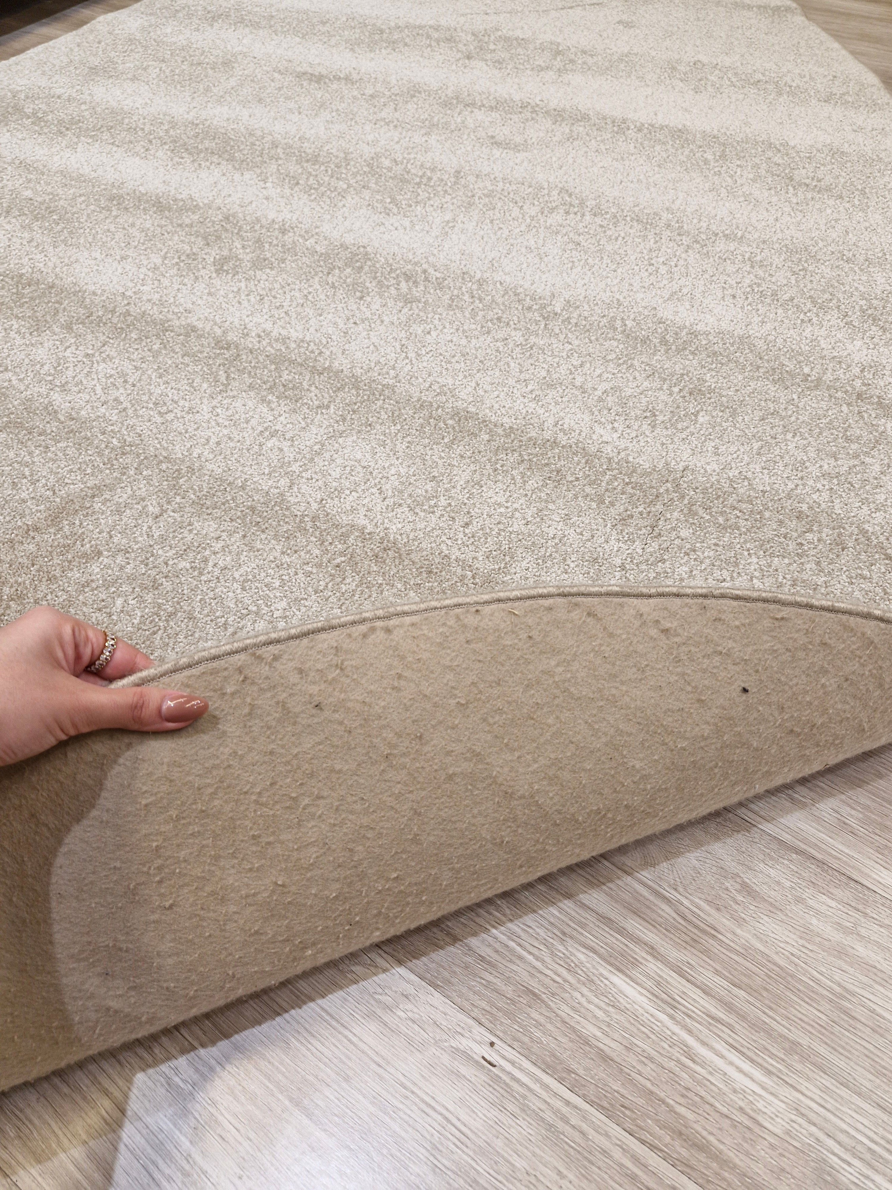 Tapete Orgânico Bege Forma1 180X295 | Peça Única (PU43)