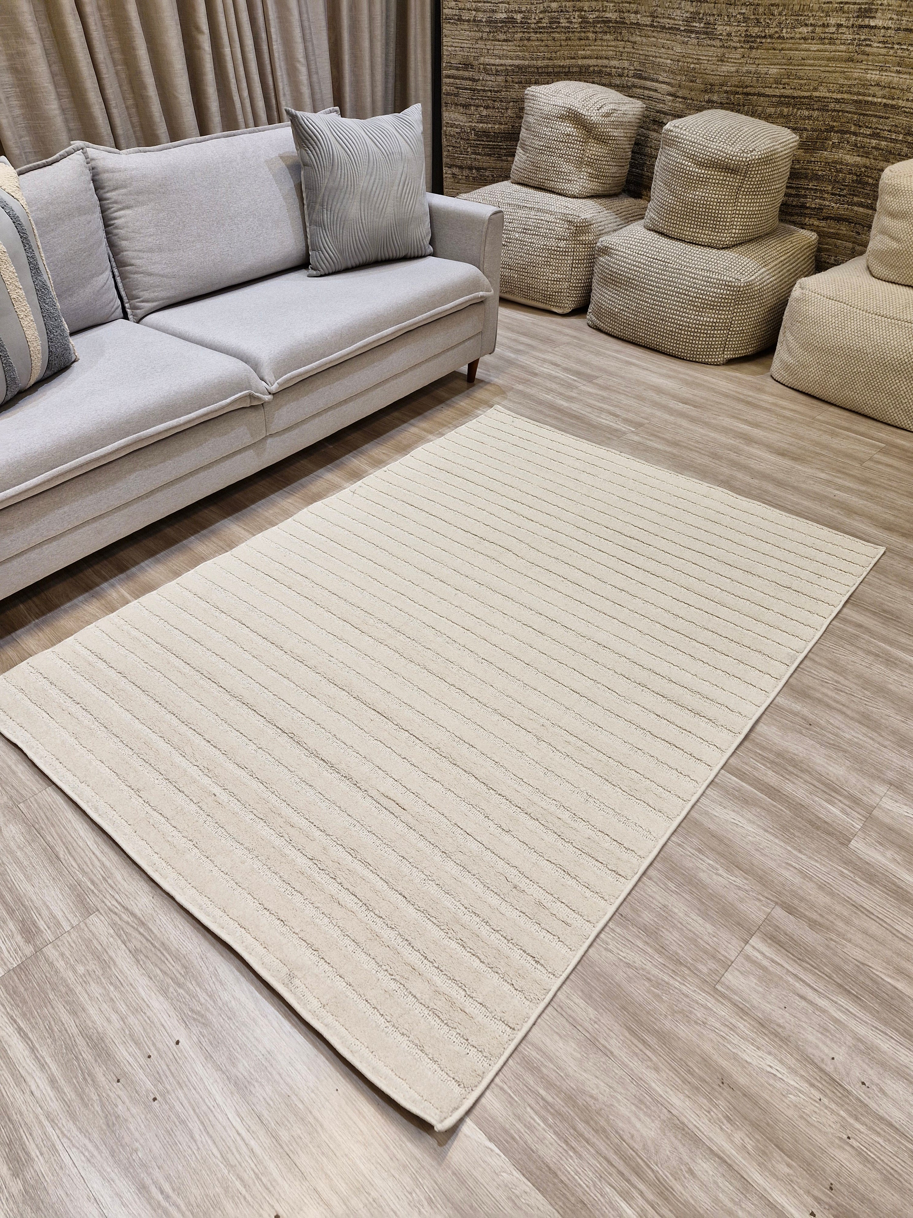 Tapete Listras Areia 140x200 | Peça Única (PU47)