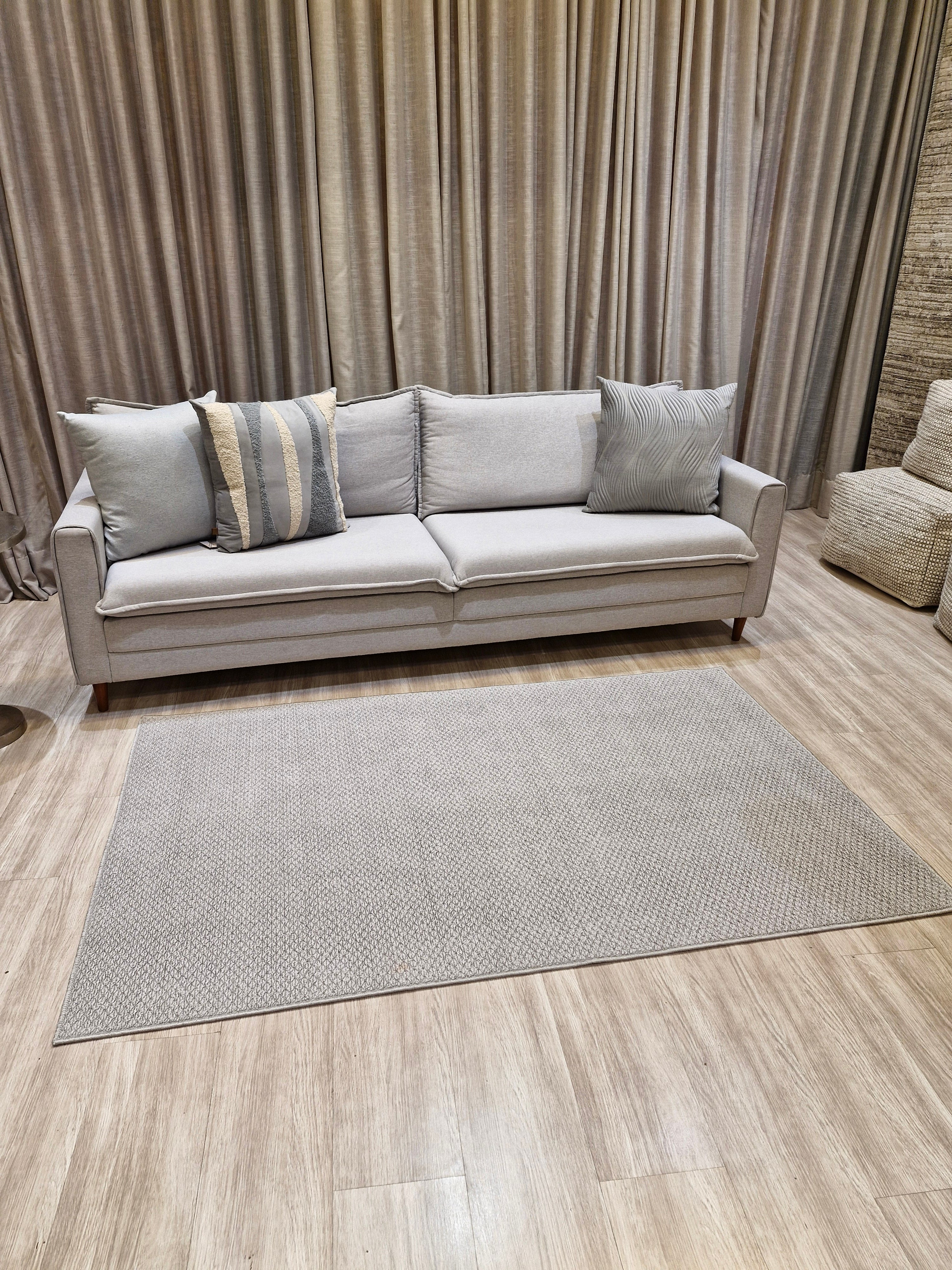 Tapete Bouclê Cinza 125x200 | Peça Única (PU48)