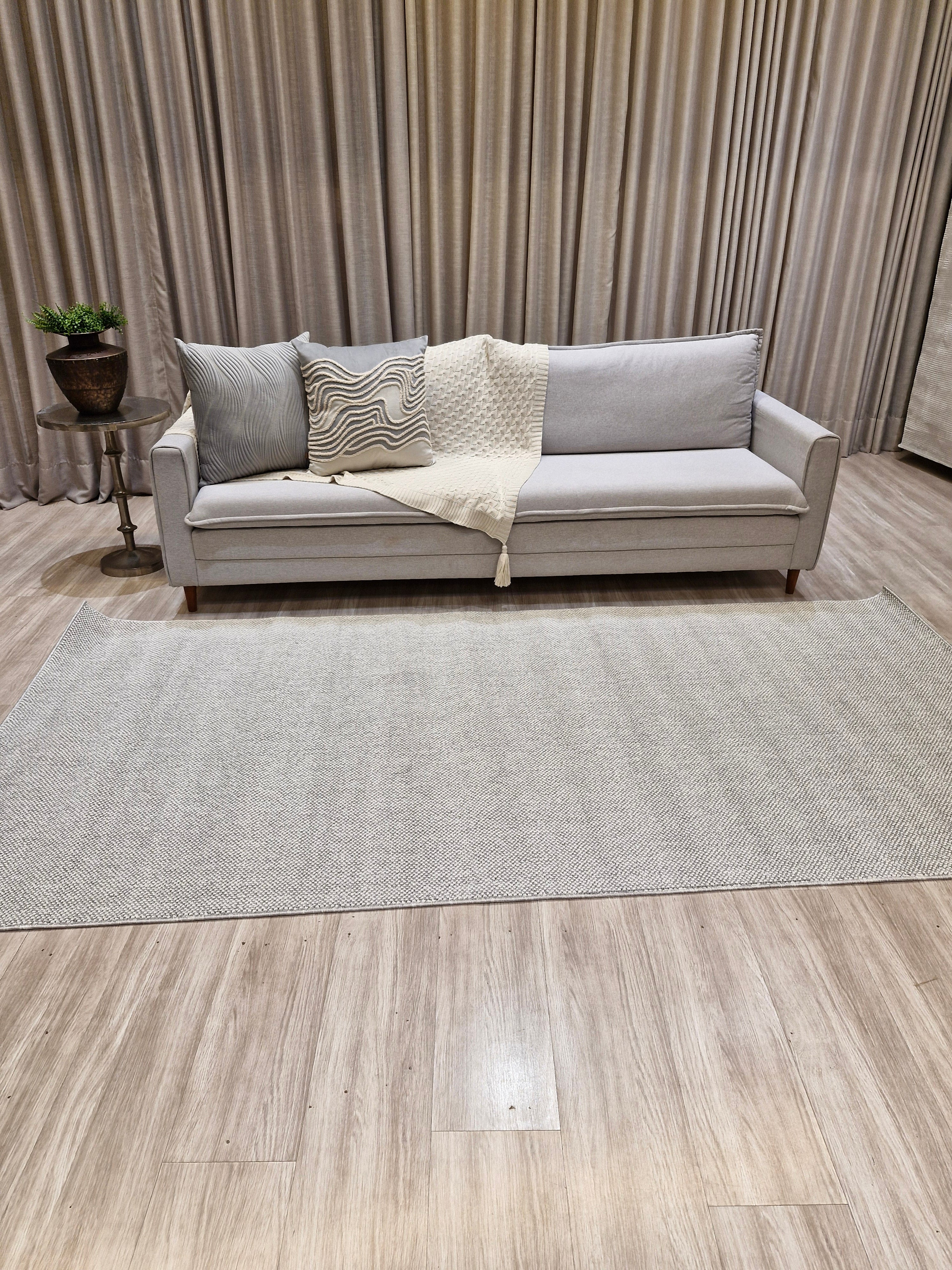 Tapete Tramas Cinza 147x303 | Peça Única (PU52)