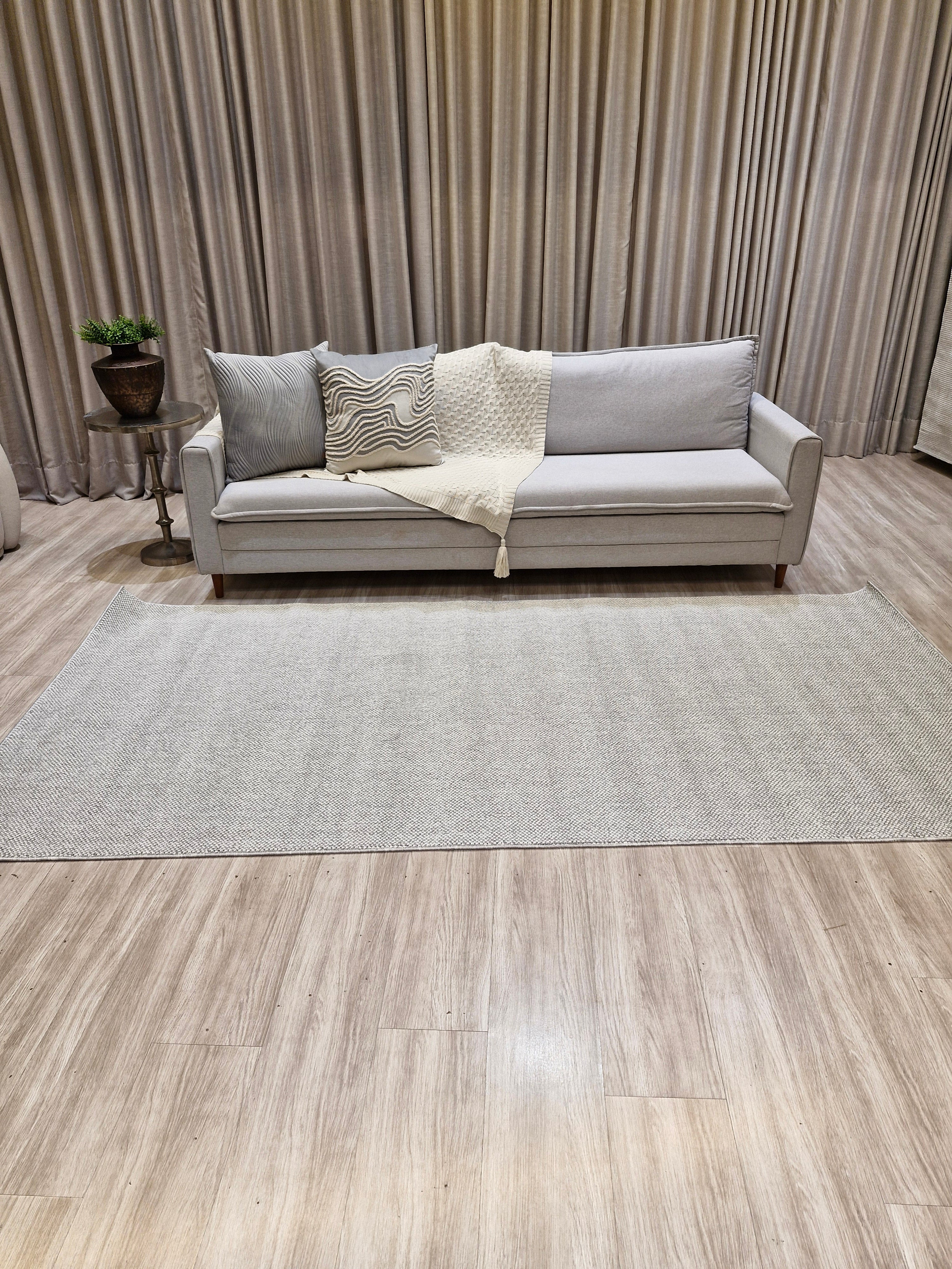 Tapete Tramas Cinza 147x303 | Peça Única (PU52)