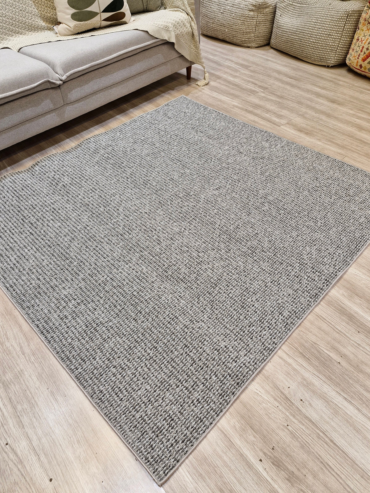 Tapete Bouclê Prata 160x170 | Peça Única (PU72)