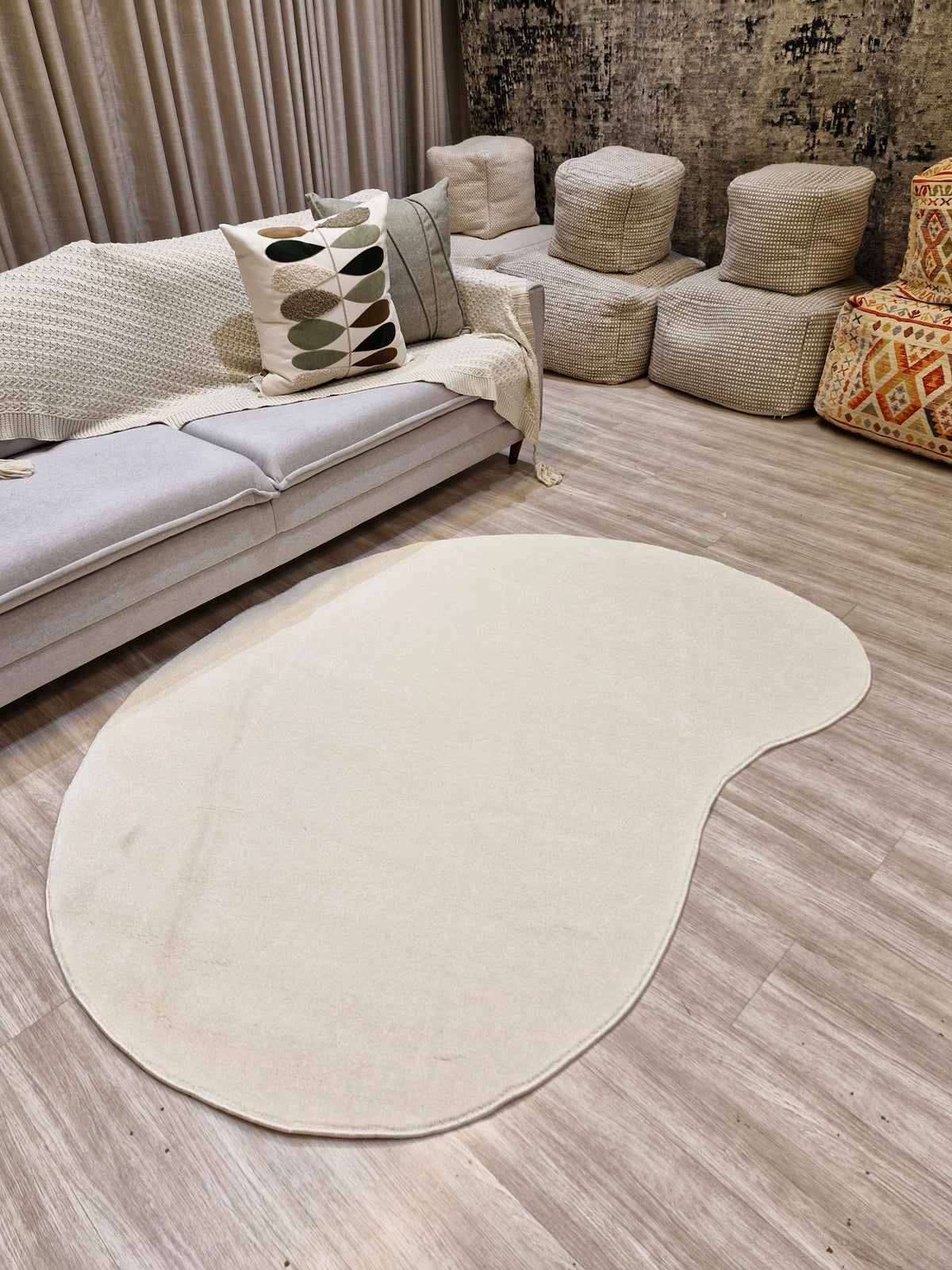 Tapete Orgânico Design Clean Impermeável 145x195 | Peça Única e No Estado (PE59)