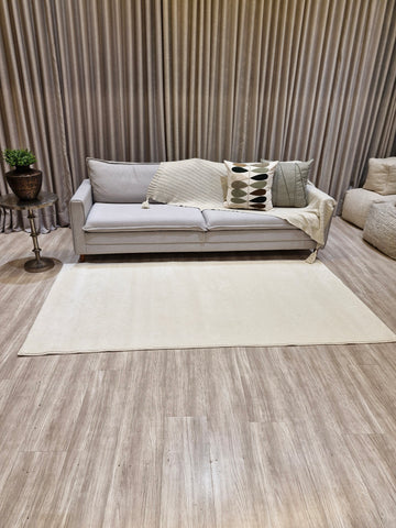 Tapete Impermeável Off White 130x250 | Peça Única (PU77)