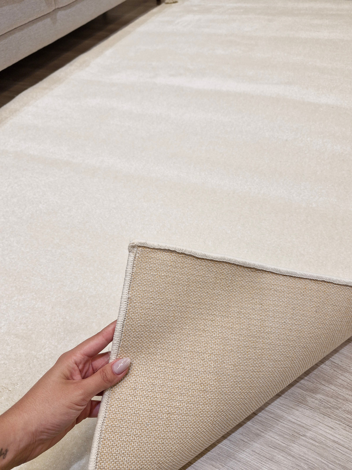 Tapete Impermeável Off White 130x250 | Peça Única (PU77)