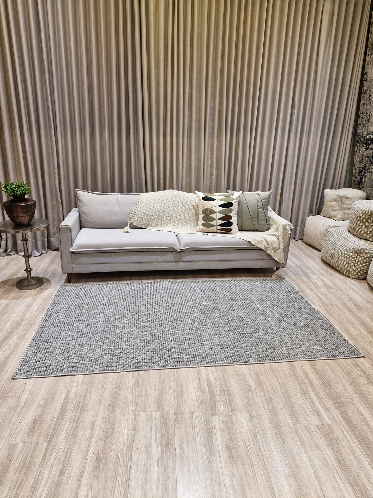 Tapete Turco Ire Cinza Boucle 140x245 | Peça Única (PU79)