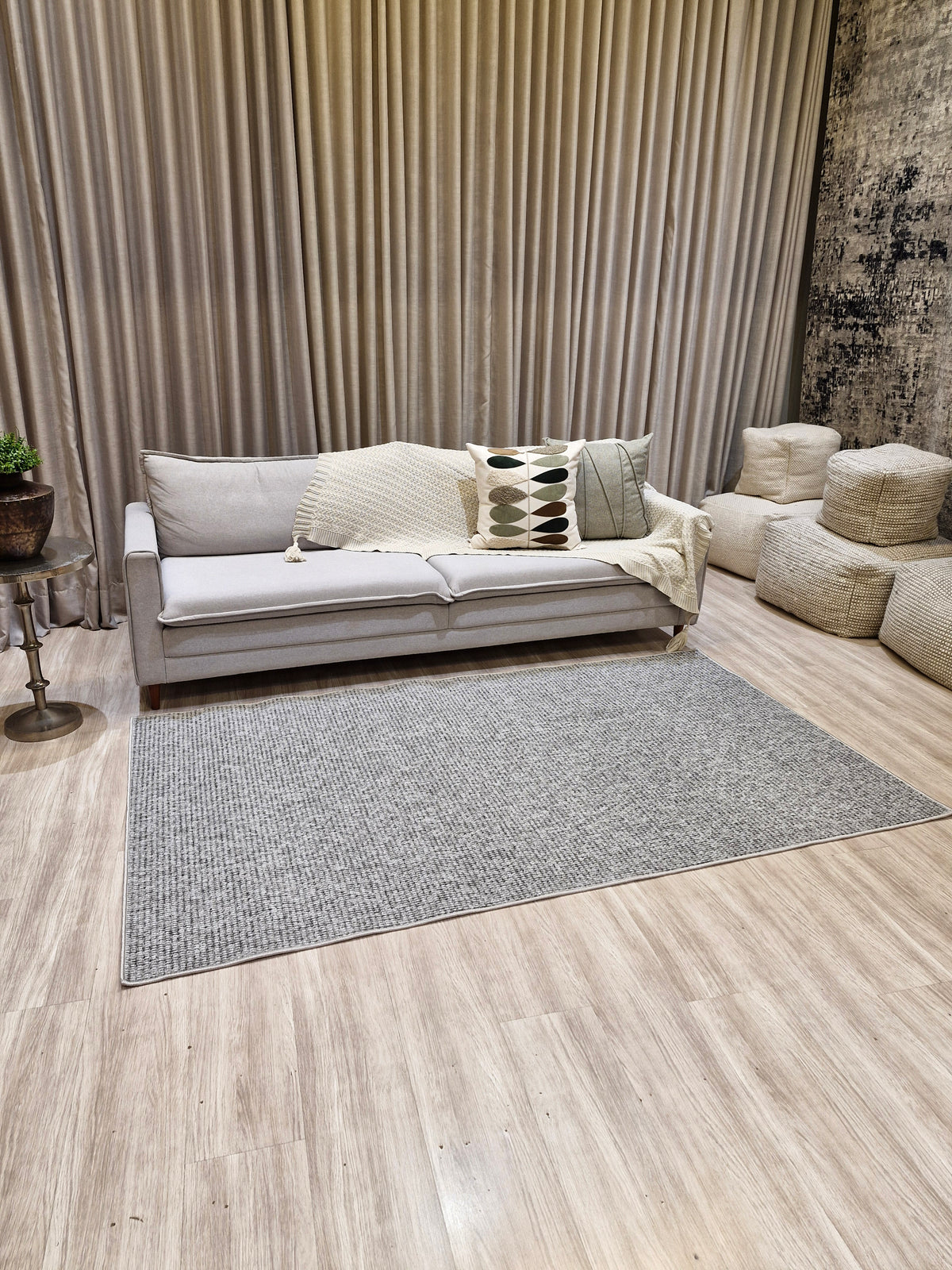 Tapete Turco Ire Cinza Boucle 140x245 | Peça Única (PU79)