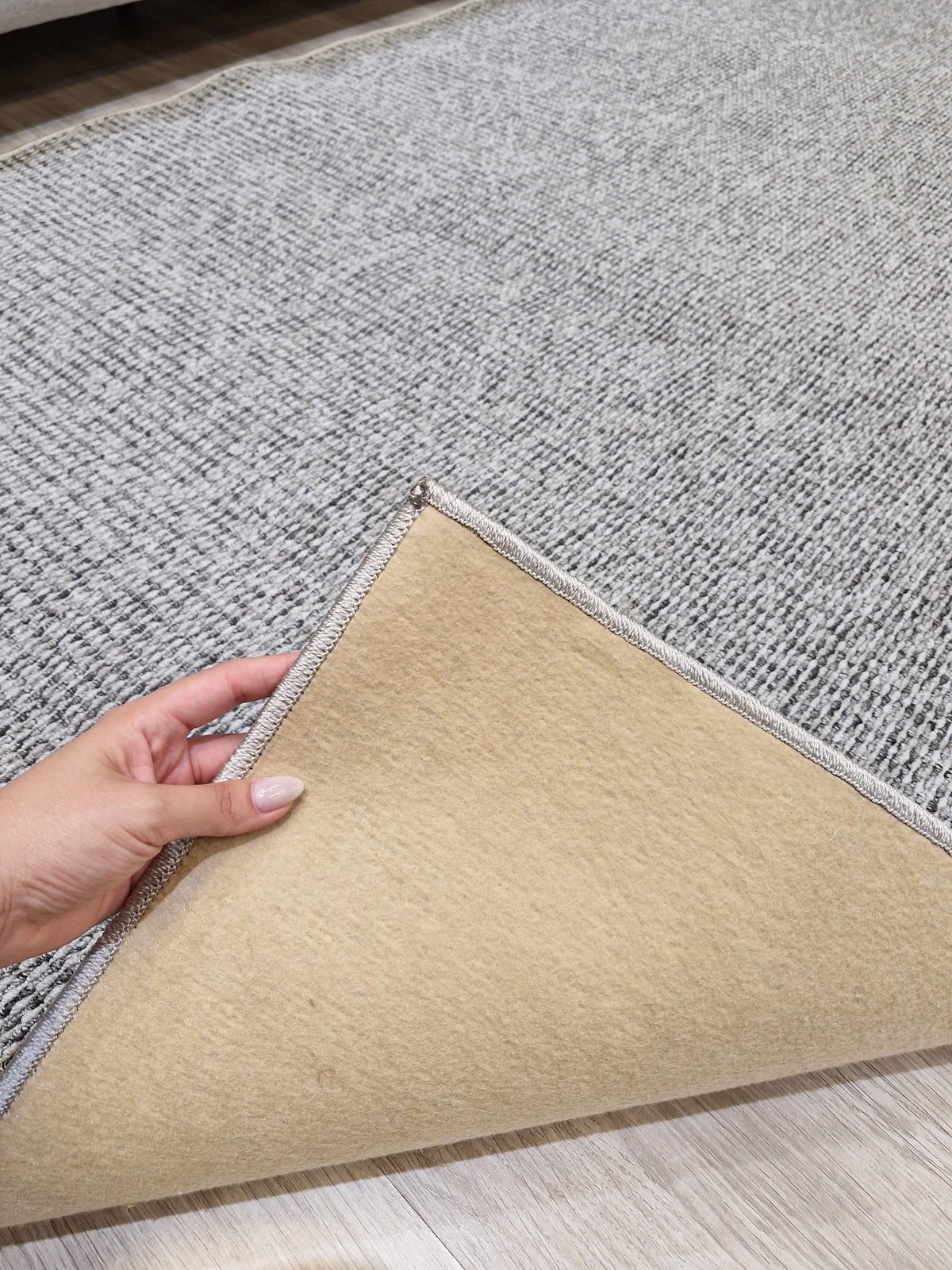 Tapete Turco Ire Cinza Boucle 140x245 | Peça Única (PU79)