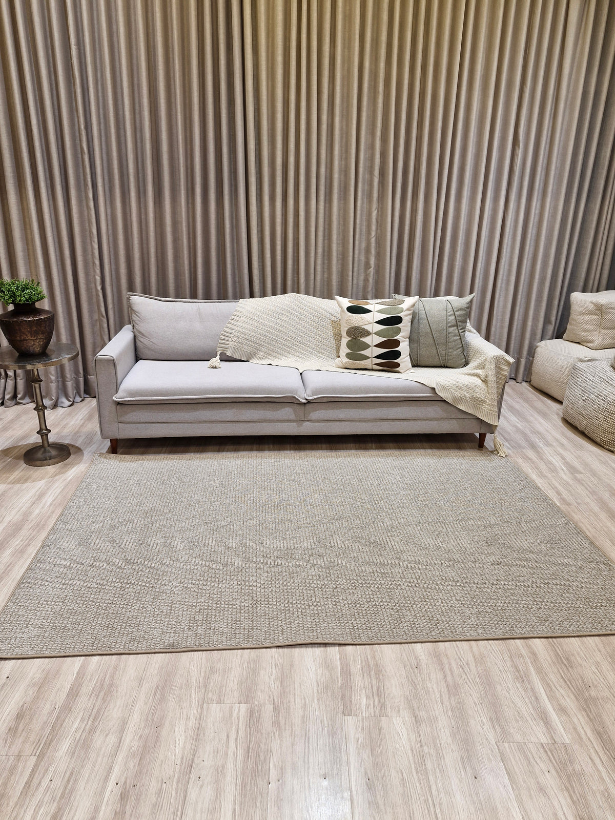 Tapete Turco Ire Bege Boucle 155x250 | Peça Única (PU80)