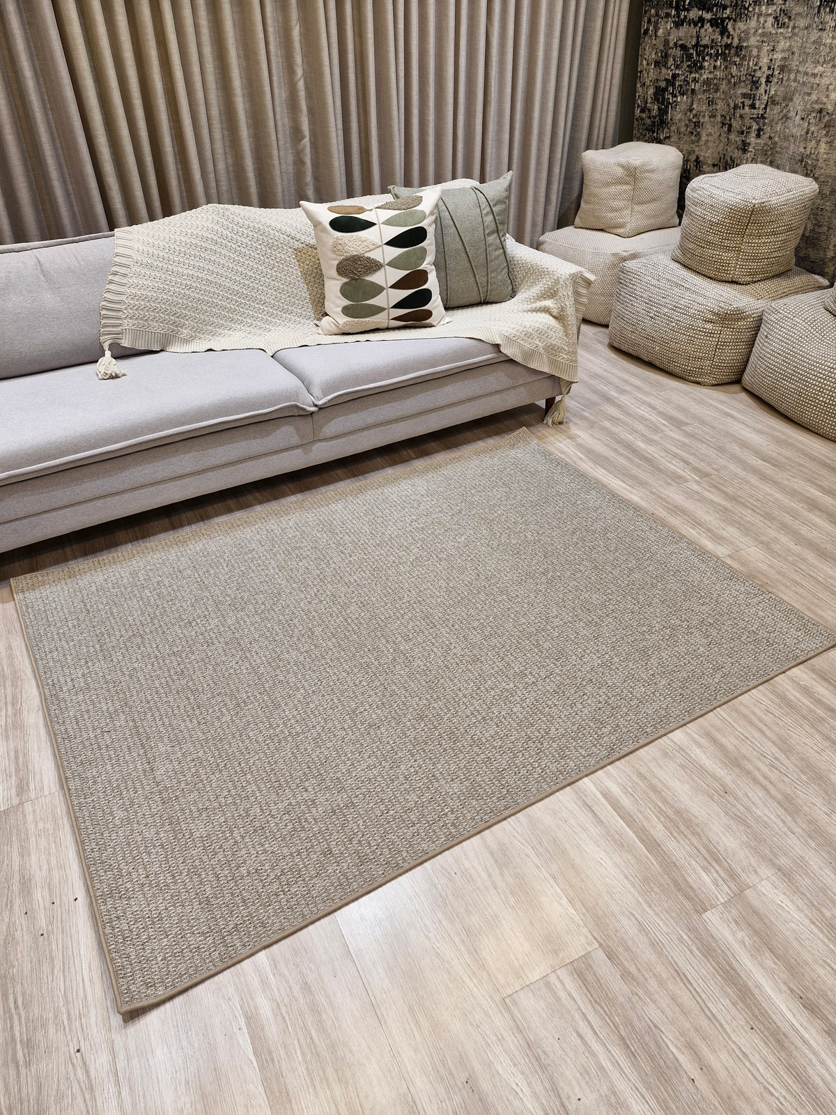 Tapete Turco Ire Bege Boucle 120x200 | Peça Única (PU86)