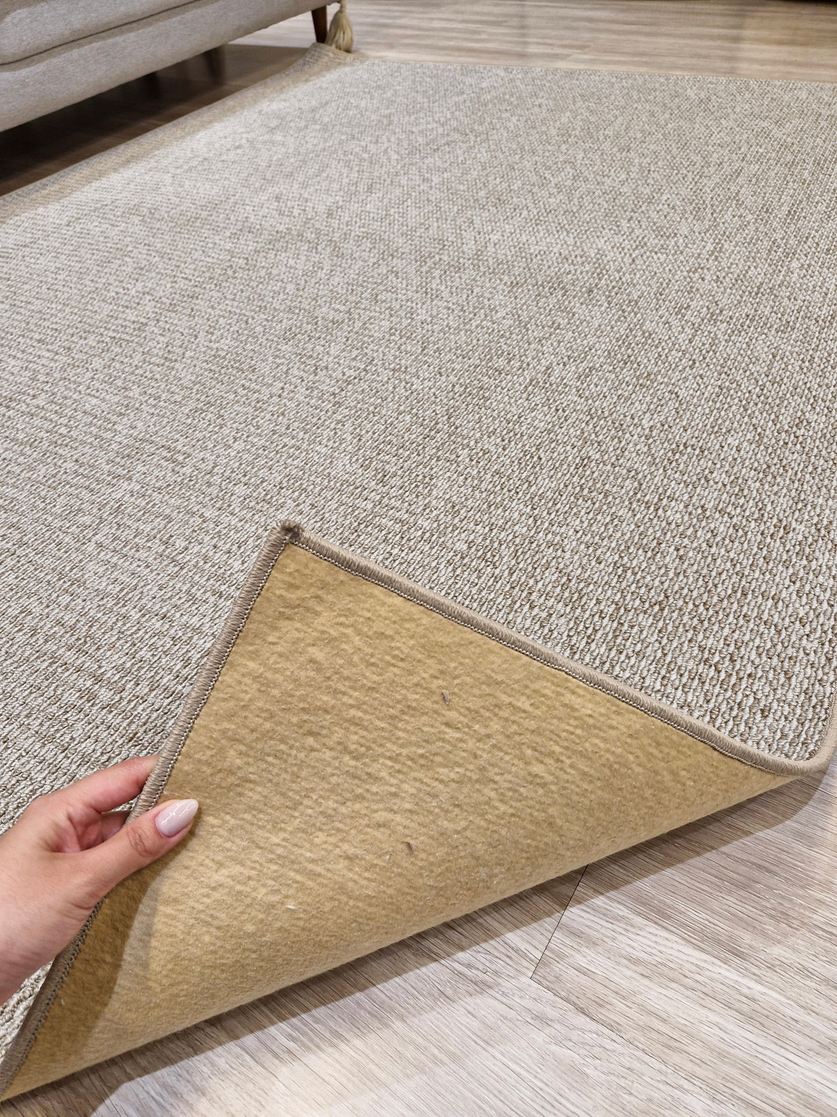 Tapete Turco Ire Bege Boucle 160x215 | Peça Única (PU87)