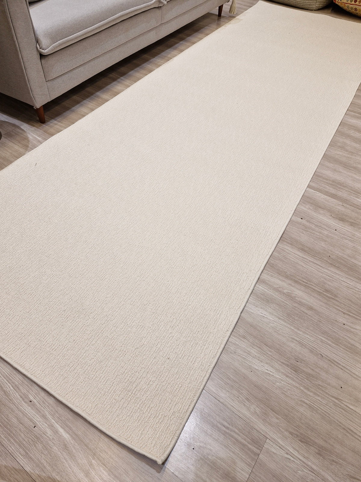 Passadeira Impermeável Trama Off White Aqua11 130x400 | Peça Única (PU95)