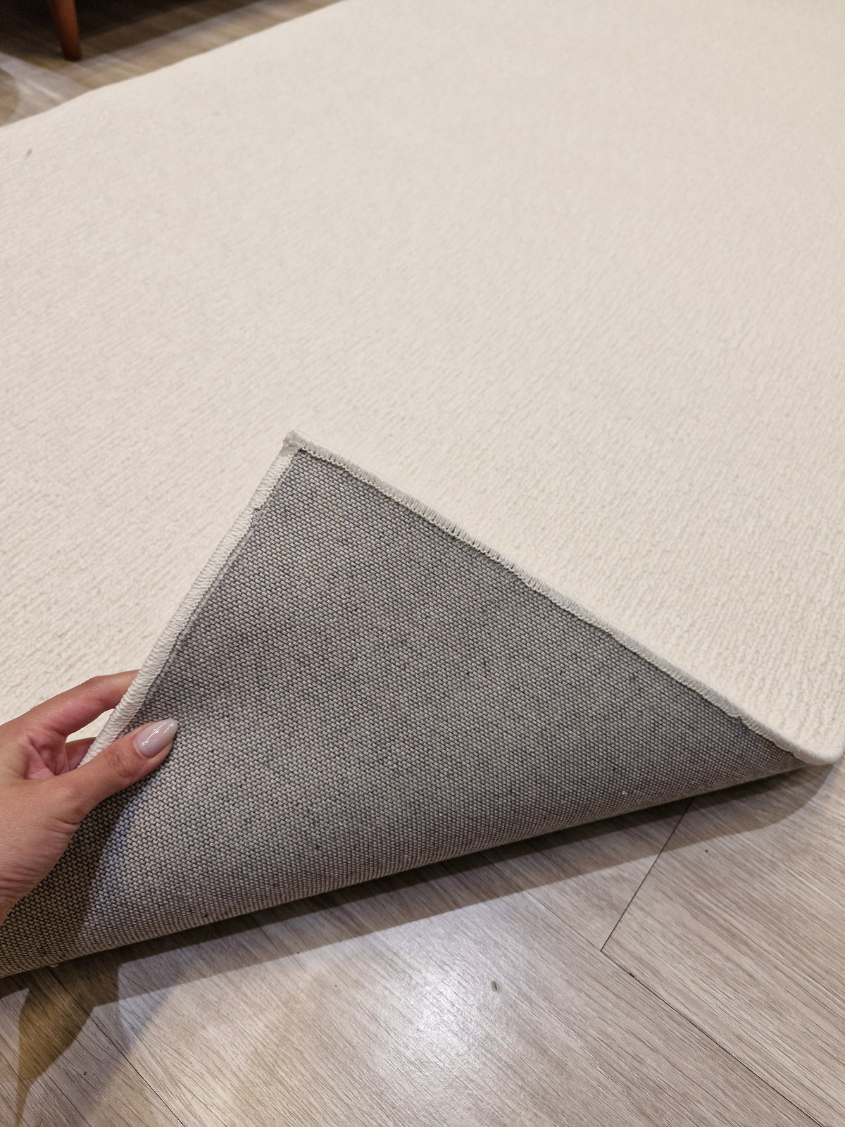 Passadeira Impermeável Trama Off White Aqua11 130x400 | Peça Única (PU95)