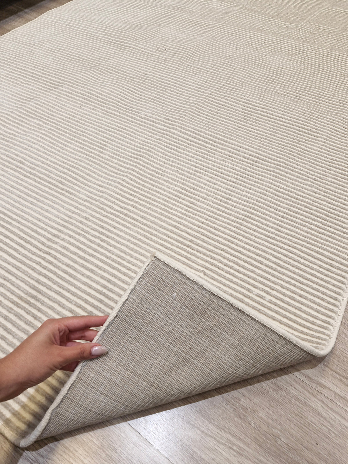 Passadeira Mesclado Bege/Off Sofy 02 145x305 | Peça Única (PU96)