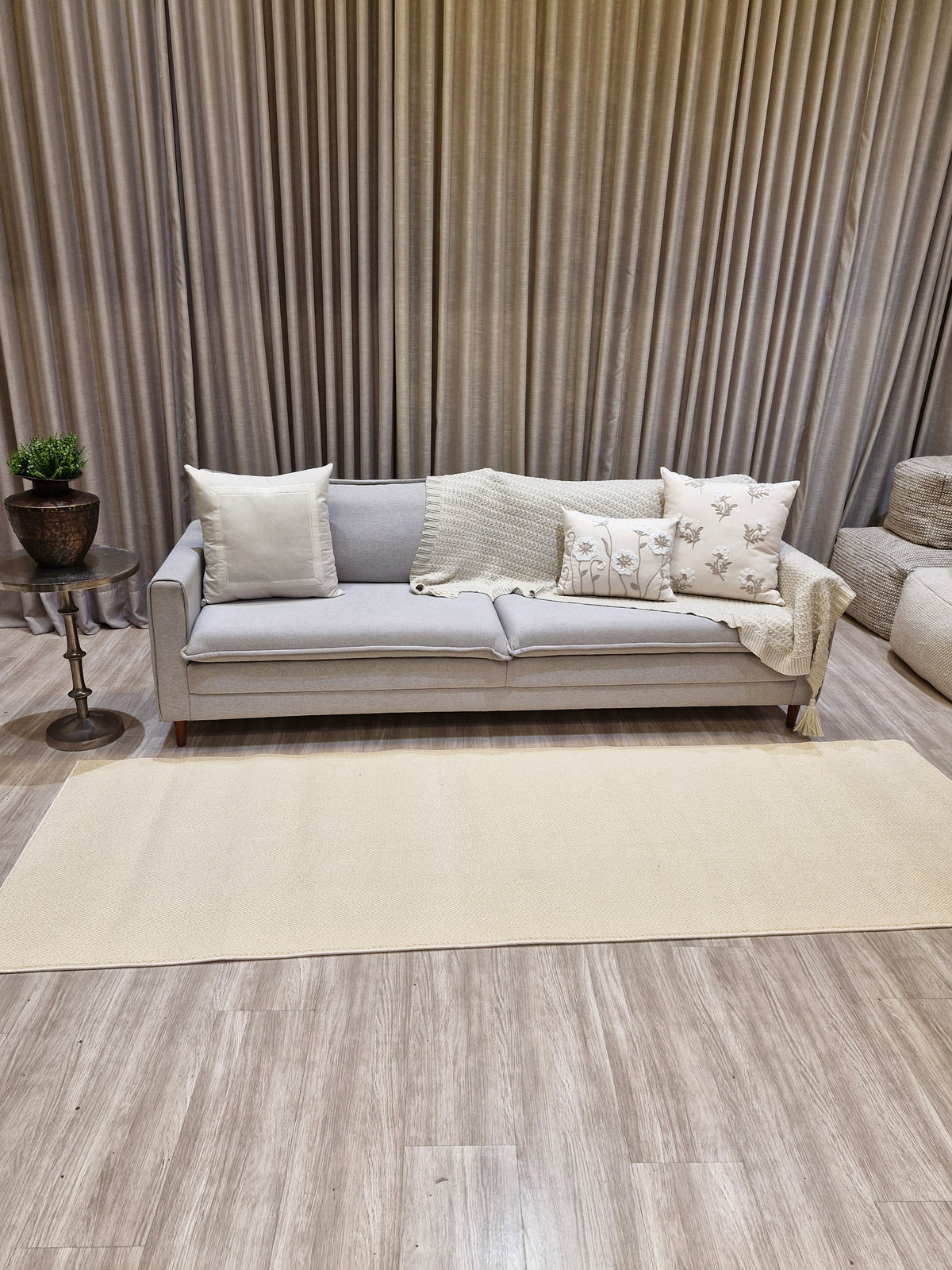Passadeira Impermeável Trama Champagne AquaB22 100x300 | Peça Única (PU101)