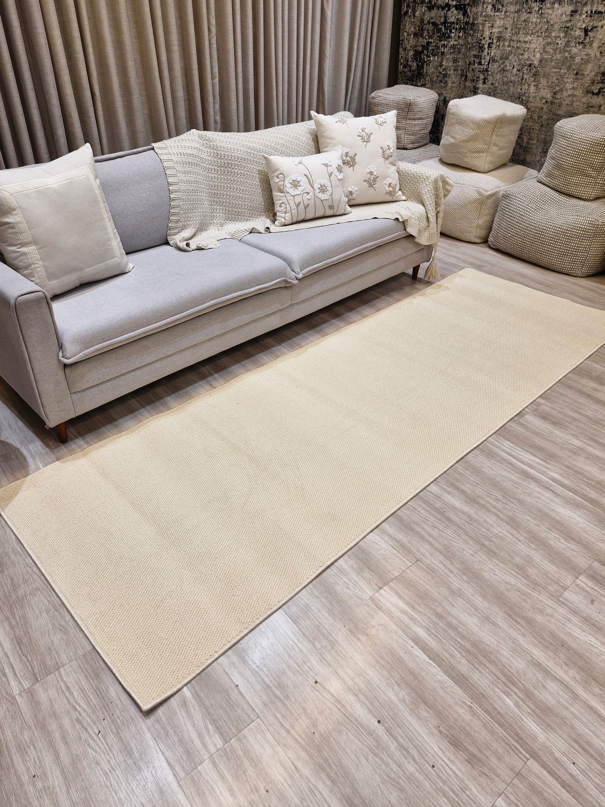 Passadeira Impermeável Trama Champagne AquaB22 100x300 | Peça Única (PU101)