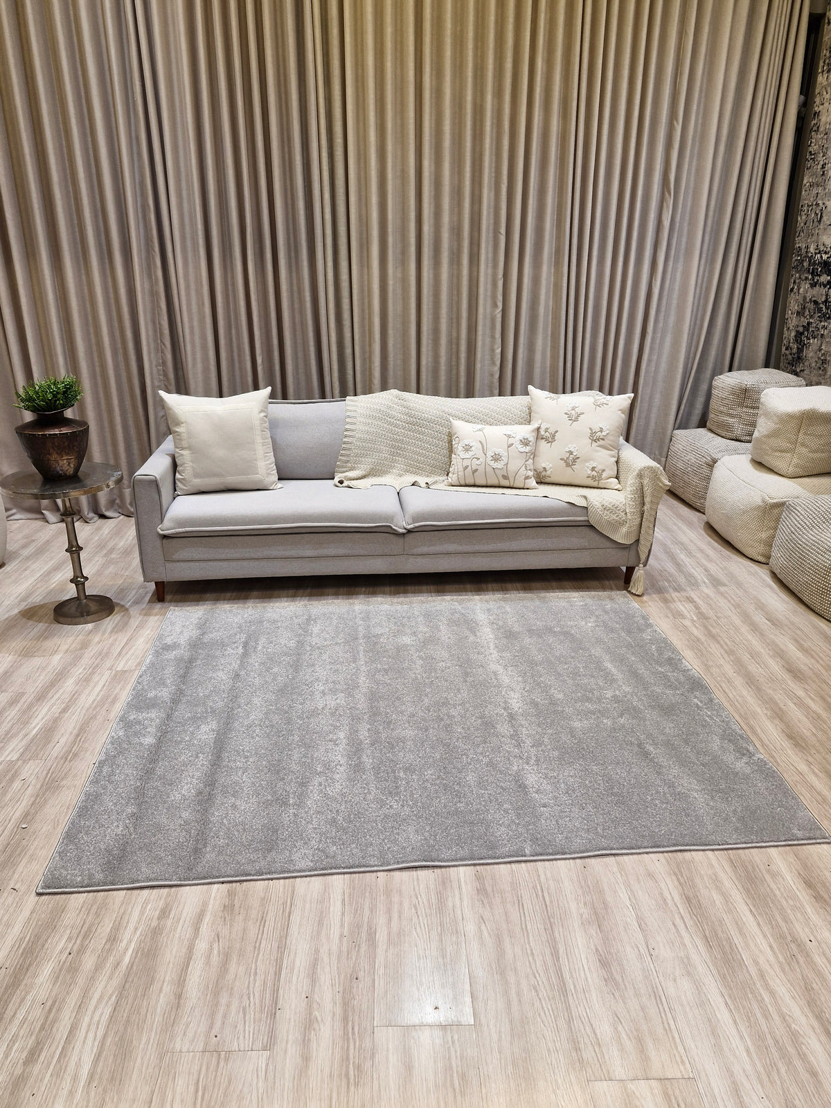 Tapete Impermeável Grey 185x245 | Peça Única (PU104)