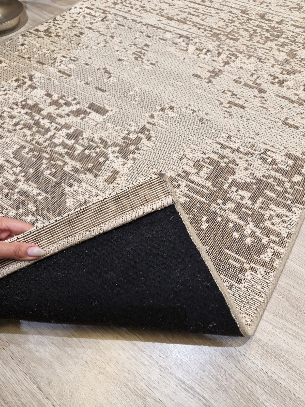 Passadeira em Sisal areia/dourado 100x500 | Peça Única (PU107)