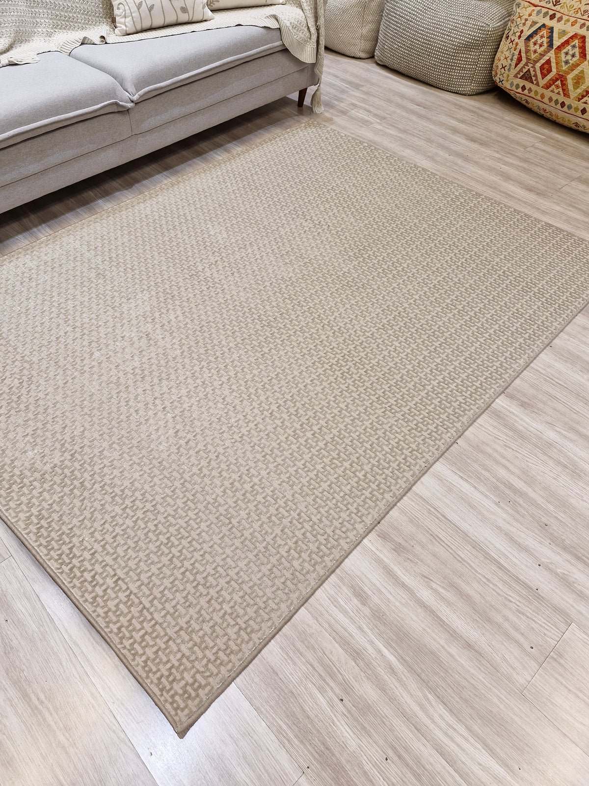 Tapete Egípcio Bege Texturizado 170x230 | Peça Única (PU108)