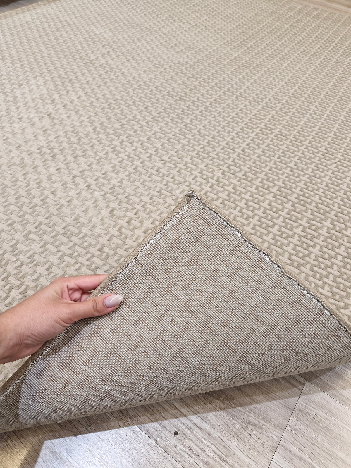 Tapete Egípcio Bege Texturizado 170x230 | Peça Única (PU108)