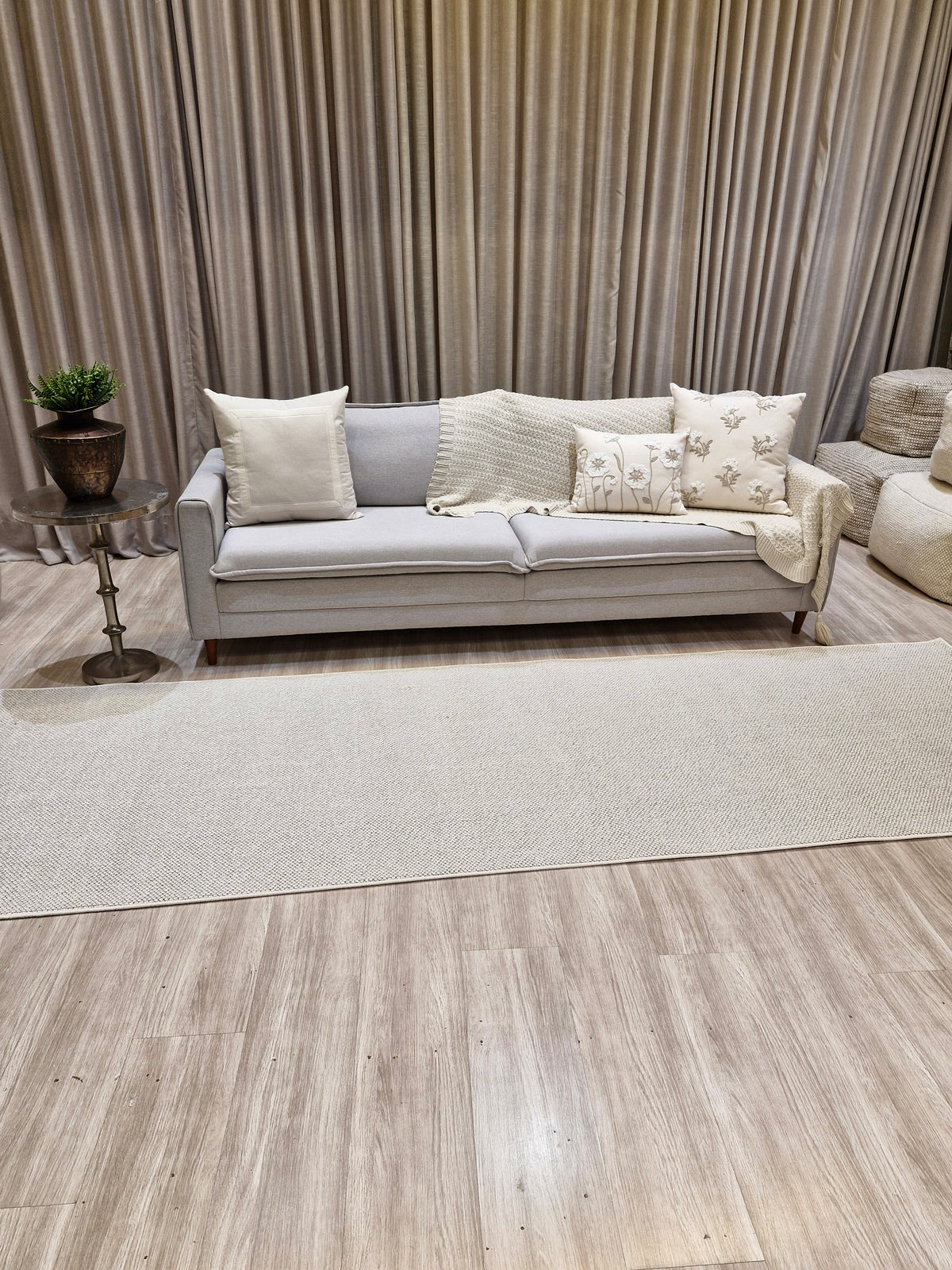 Passadeira Tramas Bege 115x365 | Peça Única (PU110)