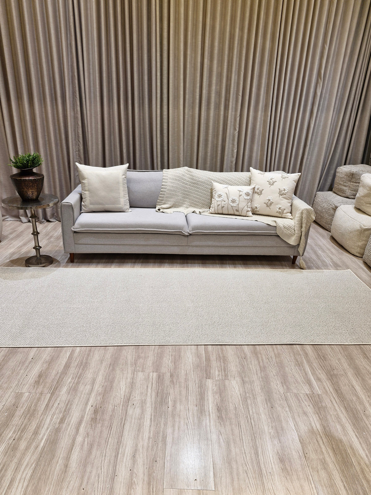 Passadeira Tramas Bege 115x365 | Peça Única (PU110)