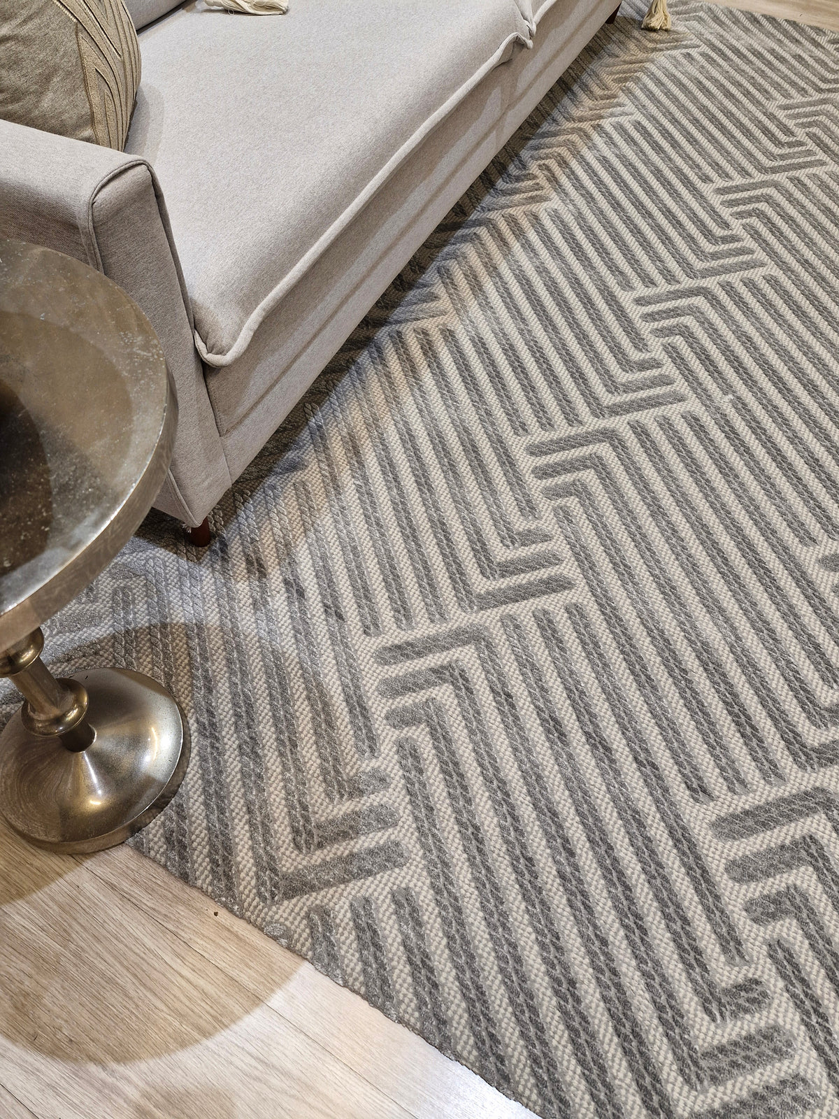 Tapete Turco Geométrico Grey 250x300 | Peça Única (PU115)