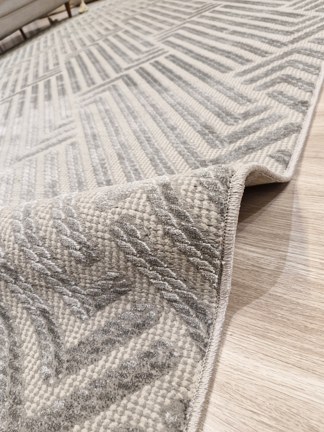 Tapete Turco Geométrico Grey 250x300 | Peça Única (PU115)