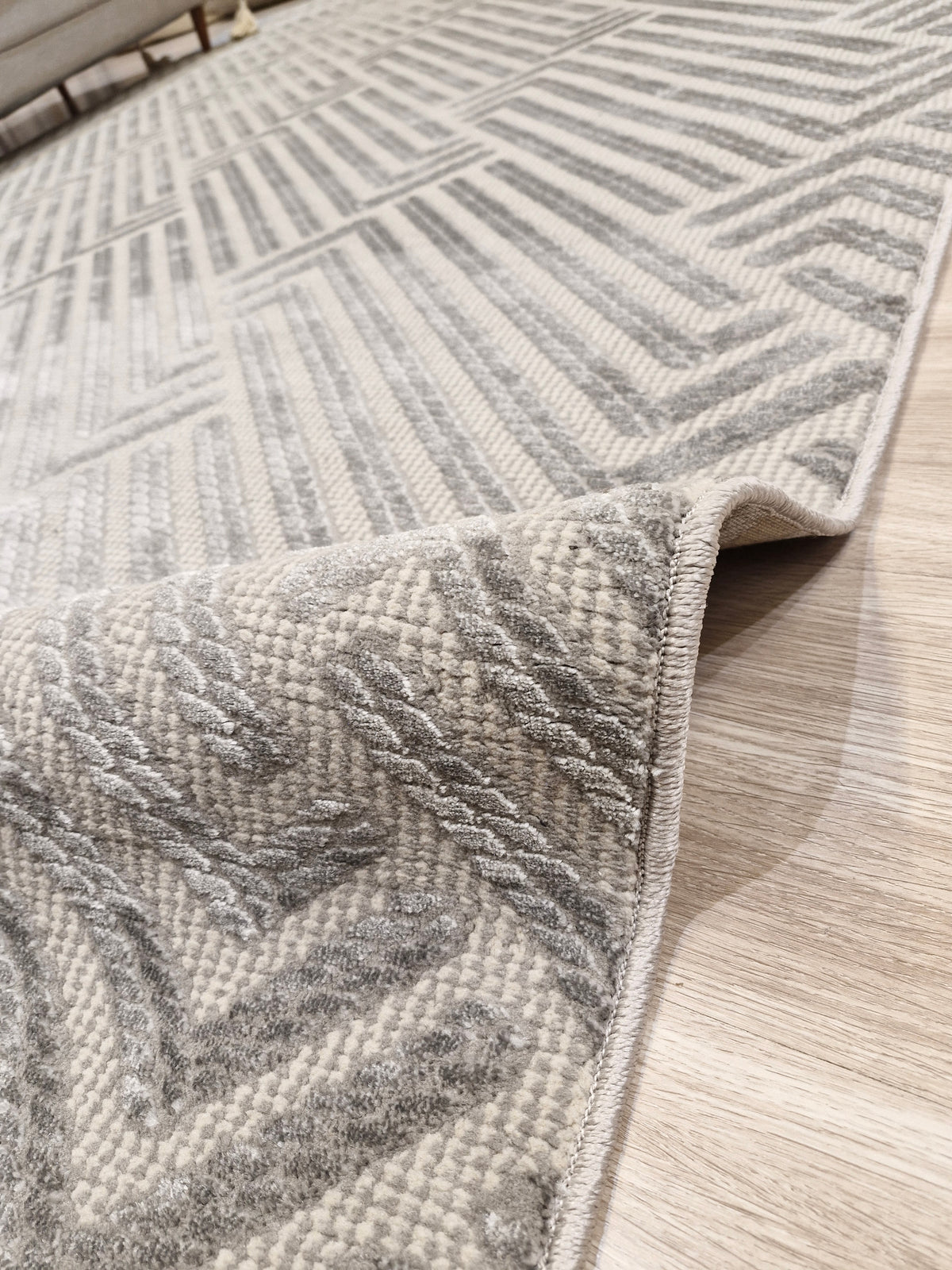 Tapete Turco Geométrico Grey 250x300 | Peça Única (PU115)