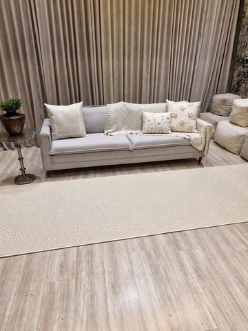 Passadeira Bouclê areia/dourado 120x400 | Peça Única (PU106)