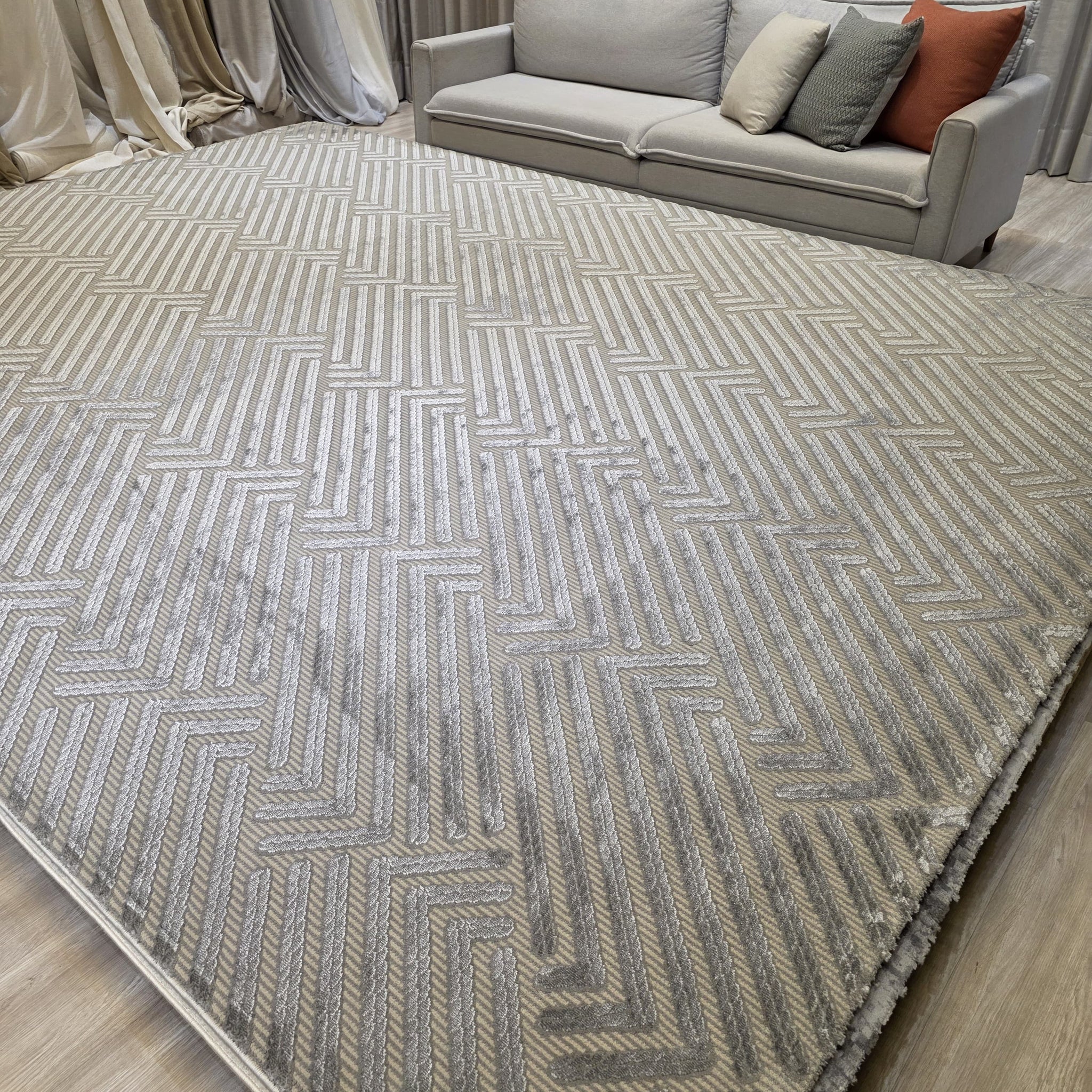TAPETE GEOMETRIC TURCO CINZA  300X400 última peça|| Promo Especial Dia Das Mães