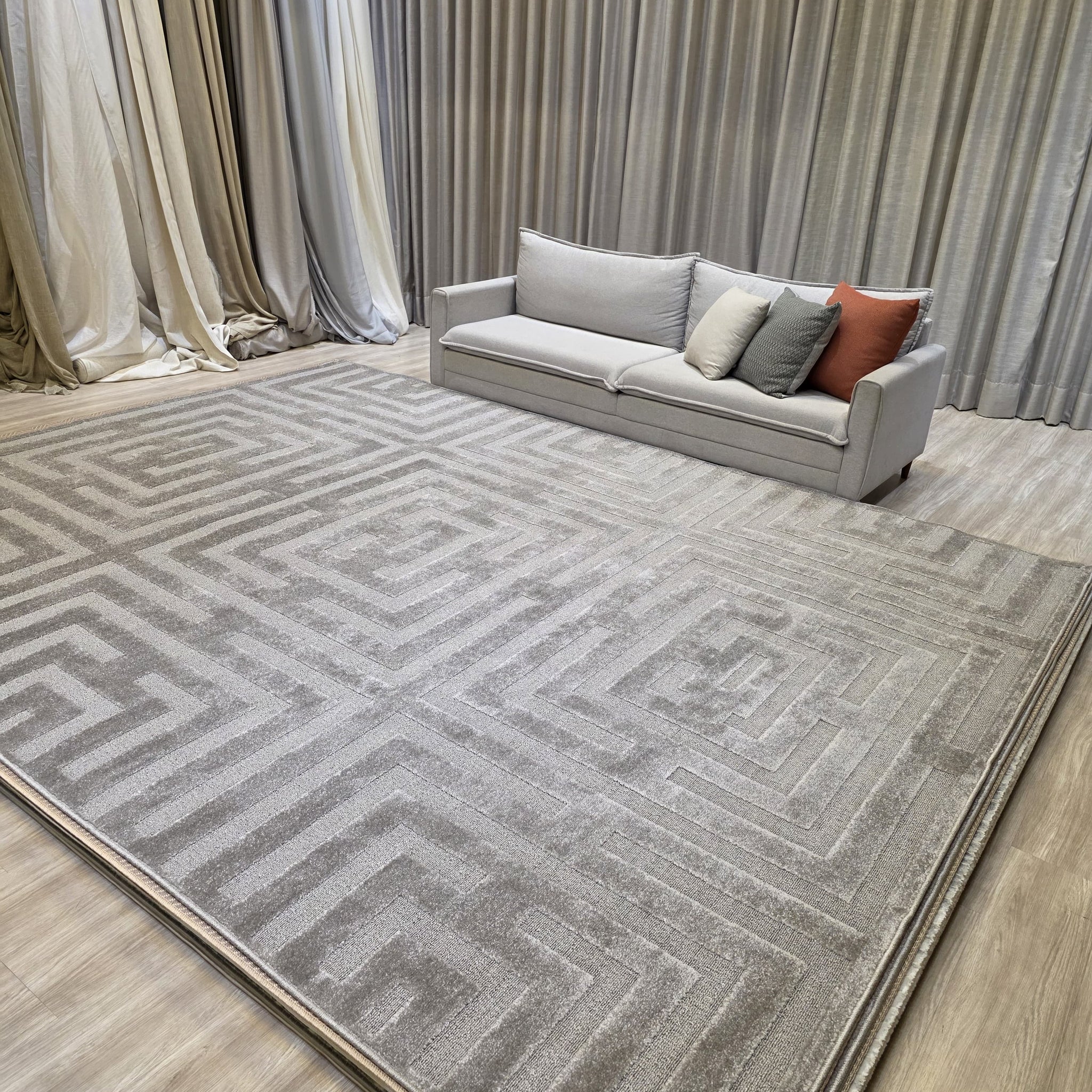 TAPETE NACIONAL GEOMETRIC CINZA  300X400 última peça|| Promo Especial Dia Das Mães